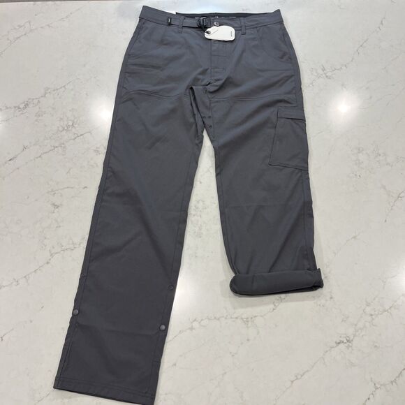 Prana NEW Stretch Zion Pant Mens 32 x 32 Shadow Gray Straight Relaxed Hiking - Picture 1 of 16